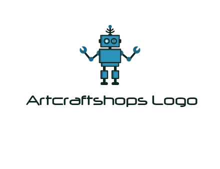 artificial intelligence or technology logo showcasing a robot