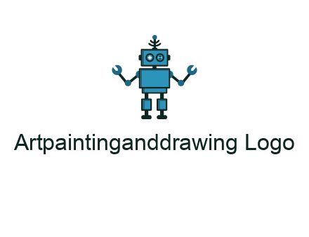 artificial intelligence or technology logo showcasing a robot