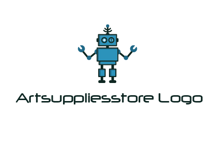 artificial intelligence or technology logo showcasing a robot