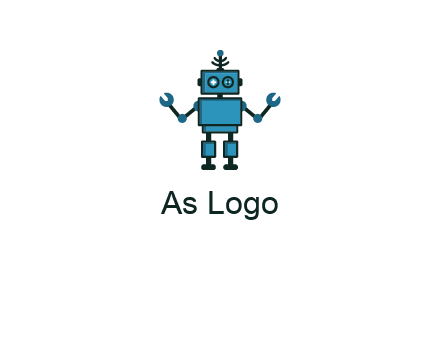artificial intelligence or technology logo showcasing a robot