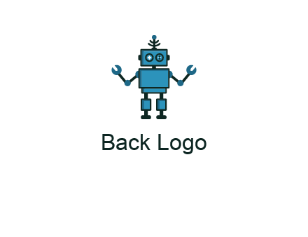 artificial intelligence or technology logo showcasing a robot
