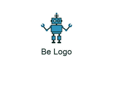 artificial intelligence or technology logo showcasing a robot