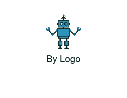 artificial intelligence or technology logo showcasing a robot