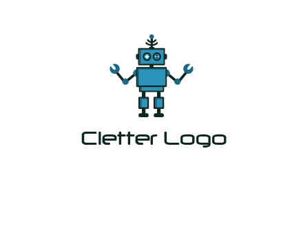 artificial intelligence or technology logo showcasing a robot