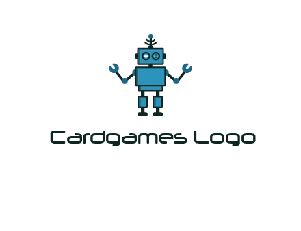 artificial intelligence or technology logo showcasing a robot
