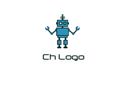 artificial intelligence or technology logo showcasing a robot