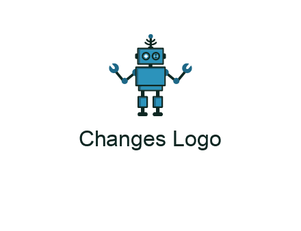 artificial intelligence or technology logo showcasing a robot