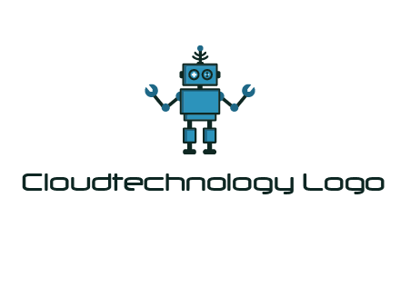 artificial intelligence or technology logo showcasing a robot