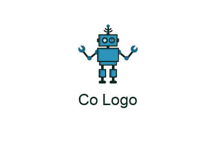 artificial intelligence or technology logo showcasing a robot