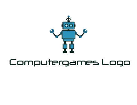 artificial intelligence or technology logo showcasing a robot
