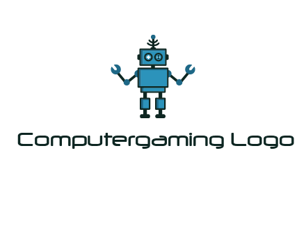artificial intelligence or technology logo showcasing a robot
