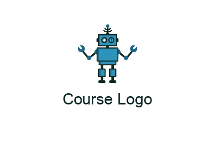 artificial intelligence or technology logo showcasing a robot
