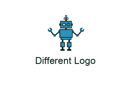 artificial intelligence or technology logo showcasing a robot