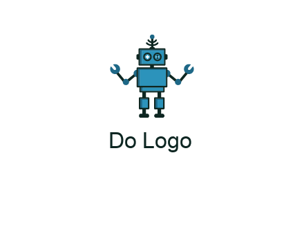 artificial intelligence or technology logo showcasing a robot