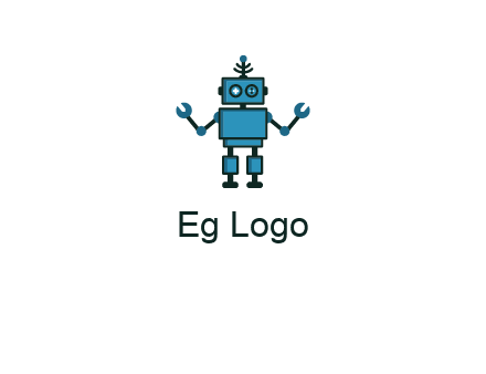 artificial intelligence or technology logo showcasing a robot