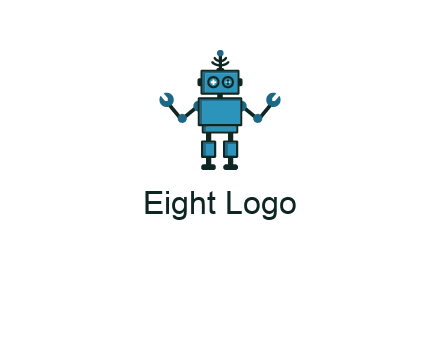 artificial intelligence or technology logo showcasing a robot