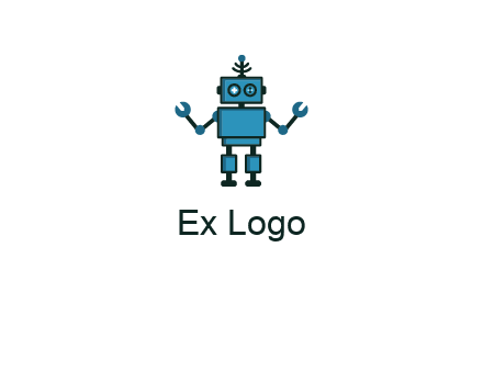 artificial intelligence or technology logo showcasing a robot