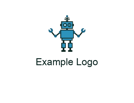 artificial intelligence or technology logo showcasing a robot