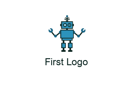 artificial intelligence or technology logo showcasing a robot