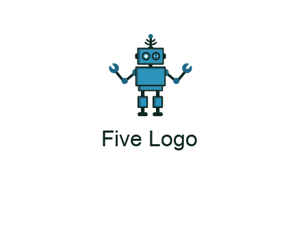 artificial intelligence or technology logo showcasing a robot