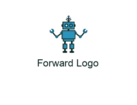 artificial intelligence or technology logo showcasing a robot