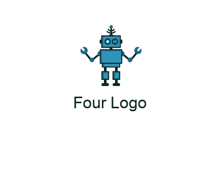 artificial intelligence or technology logo showcasing a robot