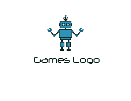 artificial intelligence or technology logo showcasing a robot