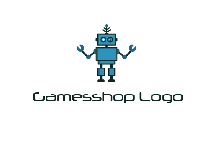 artificial intelligence or technology logo showcasing a robot