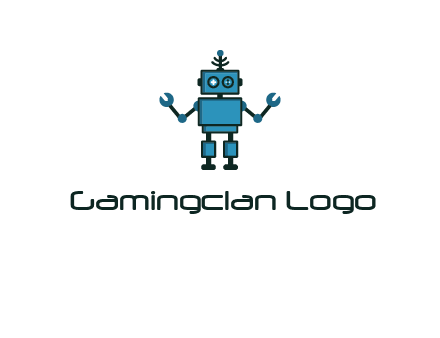 artificial intelligence or technology logo showcasing a robot