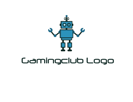 artificial intelligence or technology logo showcasing a robot