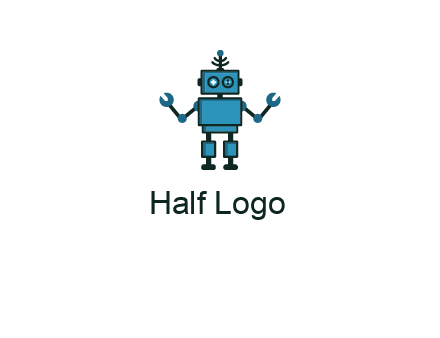 artificial intelligence or technology logo showcasing a robot