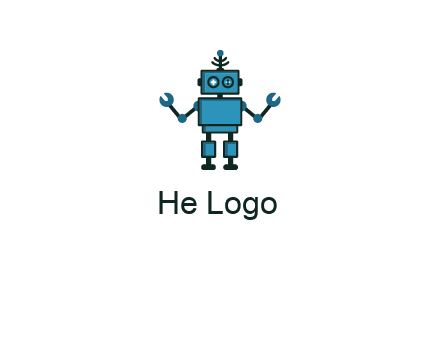 artificial intelligence or technology logo showcasing a robot