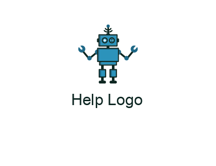 artificial intelligence or technology logo showcasing a robot