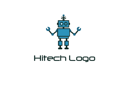 artificial intelligence or technology logo showcasing a robot