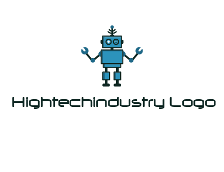 artificial intelligence or technology logo showcasing a robot
