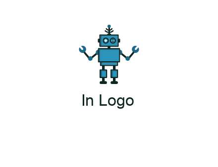 artificial intelligence or technology logo showcasing a robot