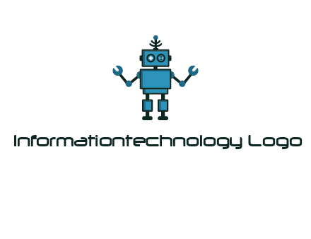 artificial intelligence or technology logo showcasing a robot