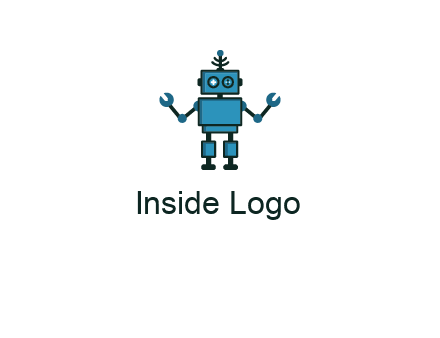 artificial intelligence or technology logo showcasing a robot