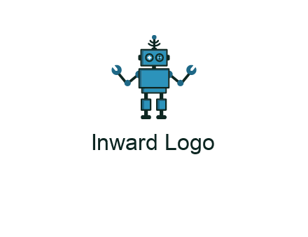 artificial intelligence or technology logo showcasing a robot