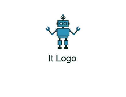 artificial intelligence or technology logo showcasing a robot