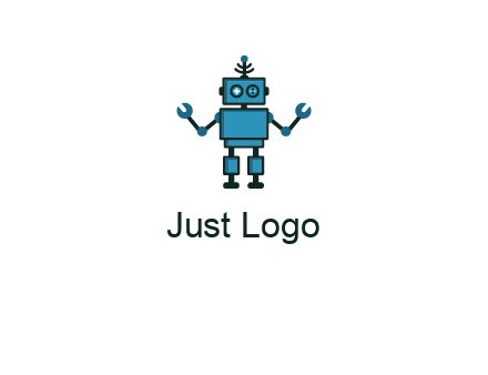 artificial intelligence or technology logo showcasing a robot