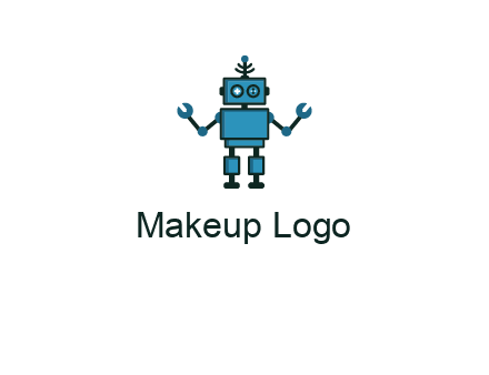 artificial intelligence or technology logo showcasing a robot