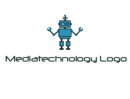 artificial intelligence or technology logo showcasing a robot