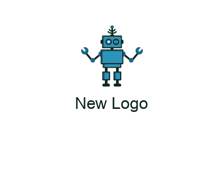 artificial intelligence or technology logo showcasing a robot