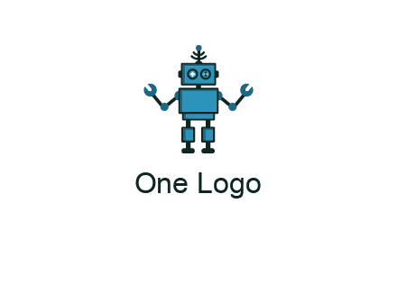 artificial intelligence or technology logo showcasing a robot