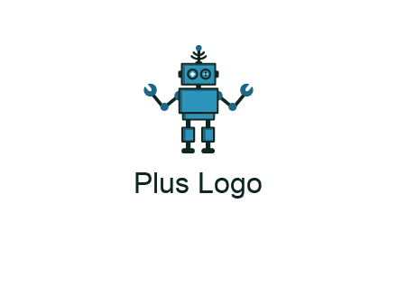 artificial intelligence or technology logo showcasing a robot