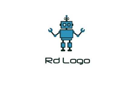 artificial intelligence or technology logo showcasing a robot