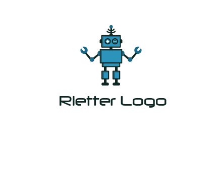 artificial intelligence or technology logo showcasing a robot