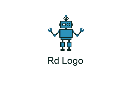 artificial intelligence or technology logo showcasing a robot