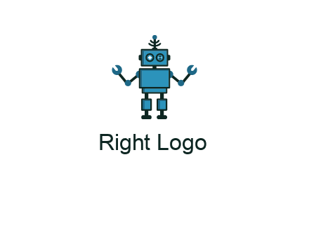 artificial intelligence or technology logo showcasing a robot